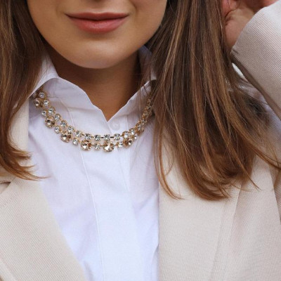 Pomona Necklace / Crystal + Silk
