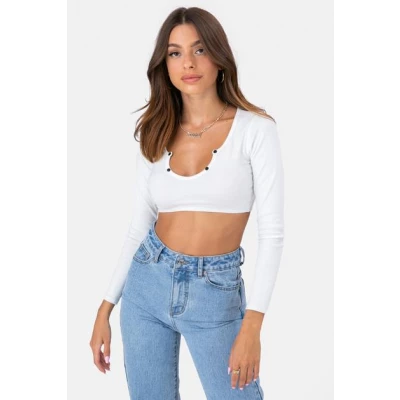 Aspo Long Sleeve Crop Top