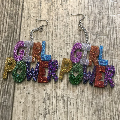 Girl Power Rainbow Mixed Color Earrings by NBB