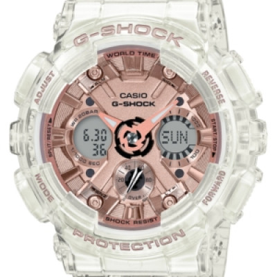 G-Shock Womens Analog-Digital Clear Resin Strap Watch 45.9mm
