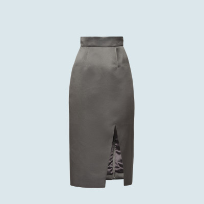 Silk Gabardine Pencil Skirt