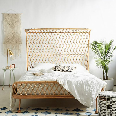 Curved Rattan Bed