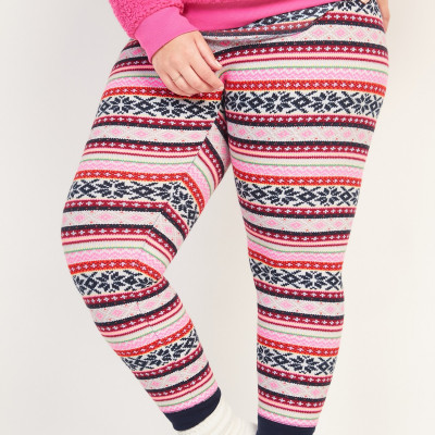 Thermal-Knit Plus-Size Pajama Leggings