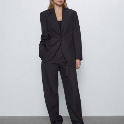 Straight Cut Wool Blazer