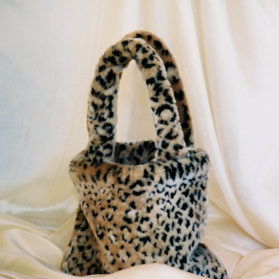Faux Fur Leopard Purse