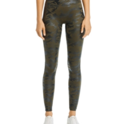 Spanx Camo Faux-Leather Leggings