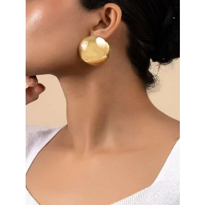 Round Stud Earrings