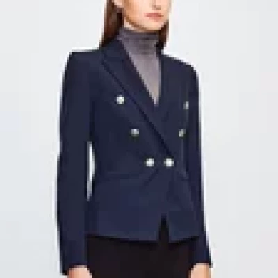 Tailored Button Military Blazer
