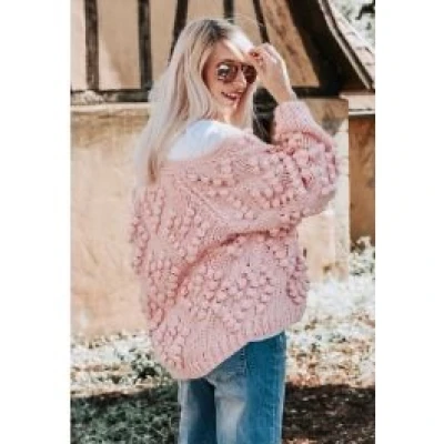 Knit Your Love Cardigan in Pink