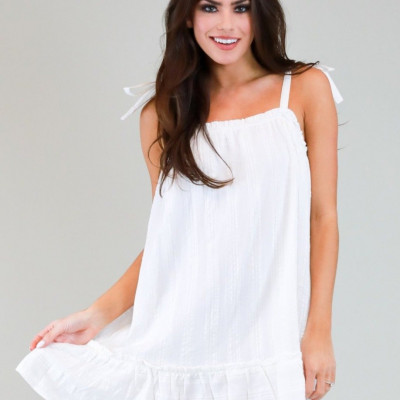 IS THIS A DAYDREAM WHITE COTTON DRESS