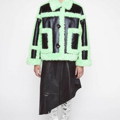 FAY JACKET BLACK/GREEN