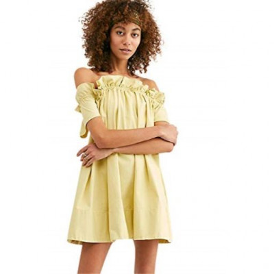 Free People Womens Sophie Mini Dress (Celery