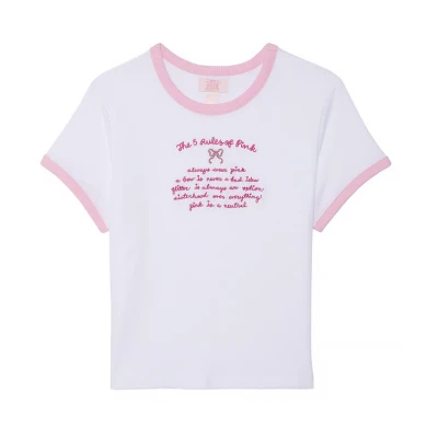 PINK x LoveShackFancy Retro Cotton Tee