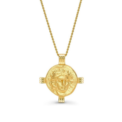 Lucy Williams Gold Apollo Medallion Coin Necklace