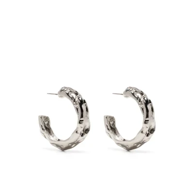 Kenneth Jay Lane sculpted-design hoop earrings