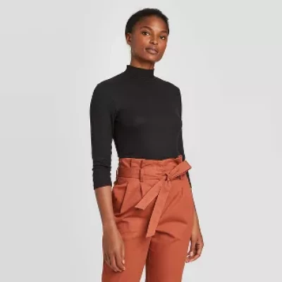 Women's 3/4 Sleeve Mock Turtleneck T-Shirt - Prologue