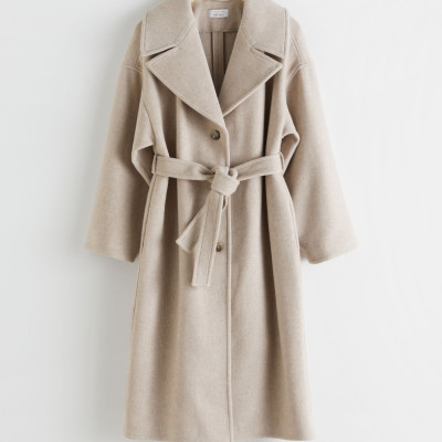 Oversized Belted Wool Coat