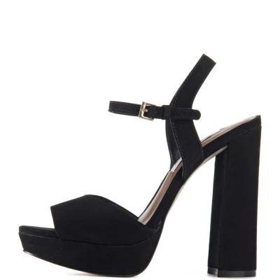 Steve Madden for Women: Kierra Black Platform Heels