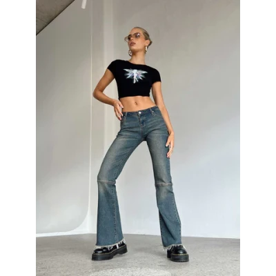 Carmella Low Waist Y2K Jeans Denim