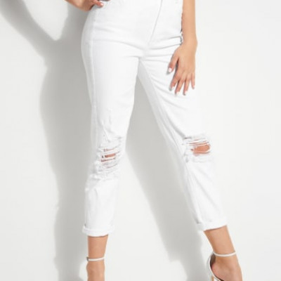 Distressed Mom Jeans