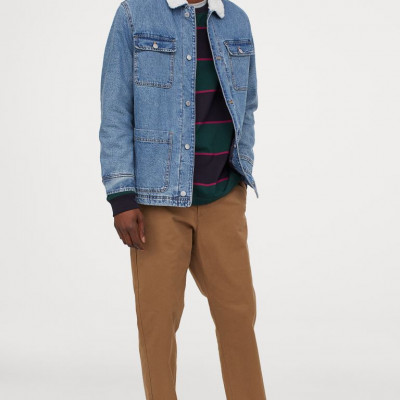Lined Denim Jacket - Denim blue - Men