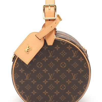 Louis Vuitton Petite Boite Chapeau Monogram Handbags Pvc Leather Brown