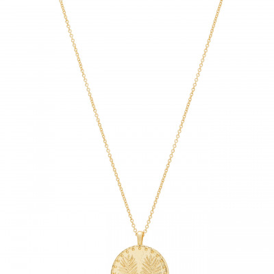 Womens Gorjana Palm Coin Pendant Necklace