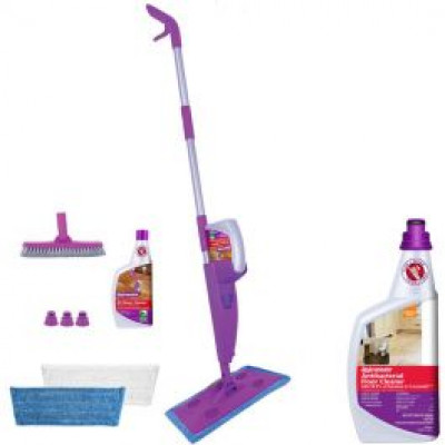Click and Clean Multi Surface Mop Kit & Antibacterial Floor Cleaner