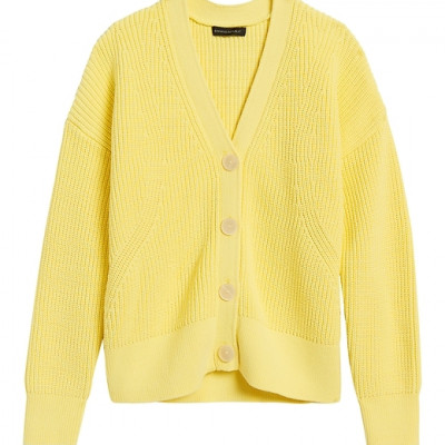Chunky Ribbed Cardigan Sweater
