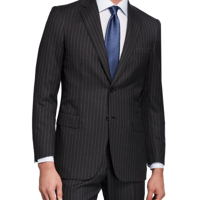 Mens Pinstriped Two-Piece Suit