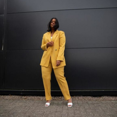 TAPERED PANTS - Yellow