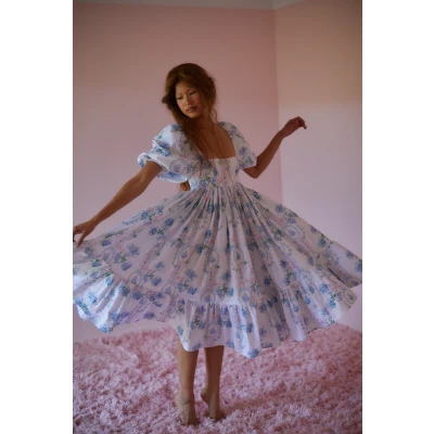 La Belle Etoile Cotton French Puff Dress