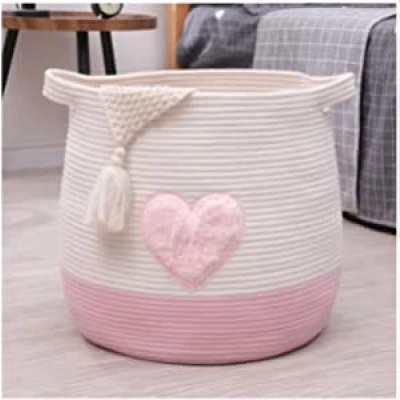 Amazon.com - childishness ndup Large Cotton Rope Basket, Woven Storage Basket for Toy, Laundry and Blanket Organizer Basket