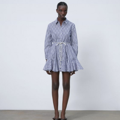 PRINTED DRESS WITH BELT