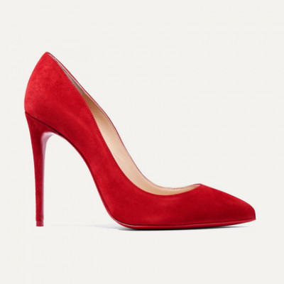 Christian Louboutin - Pigalle Follies 100 Suede Pumps - Red