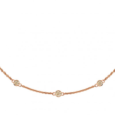 Grace Light Brown Diamond Strand Necklace