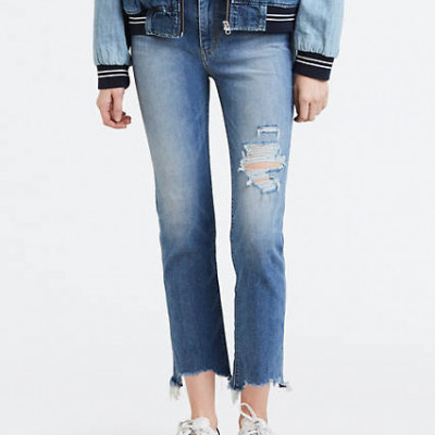 Levis 724 High Rise Straight Crop Womens Jeans 23