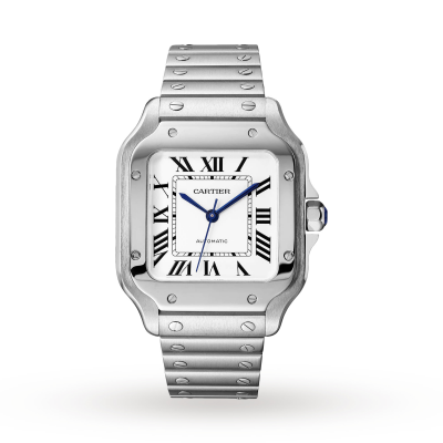 Santos de Cartier watch, Medium model, automatic, steel, ...