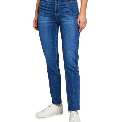 Skyline Cropped Skinny Jeans w/ Raw Hem