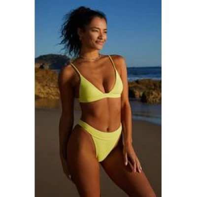 Eco Yellow Zuma Terry Bikini Top