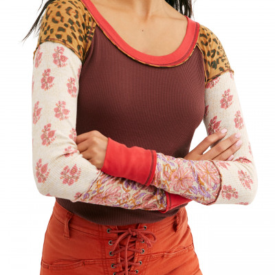 Womens Free People Bright Side Thermal Top