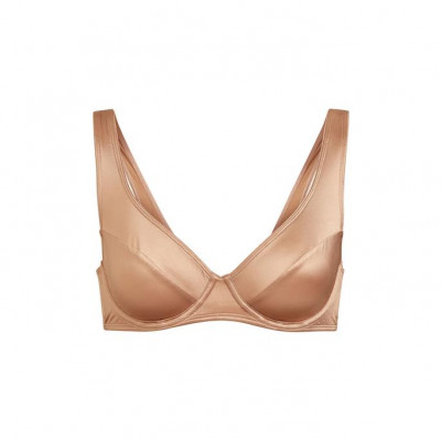Stretch Satin Scoop Back Underwire Bra
