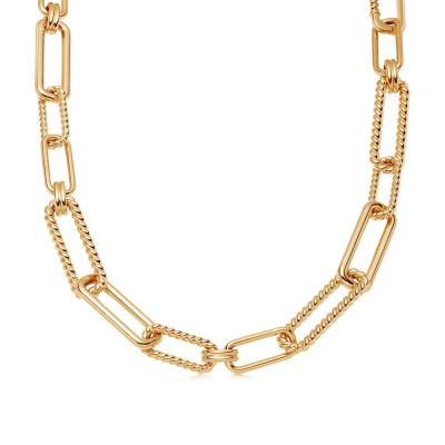 Gold Chunky Radial Chain Necklace