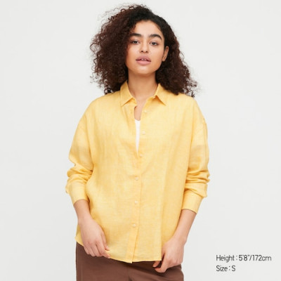 Women Premium Linen Long-Sleeve Shirt