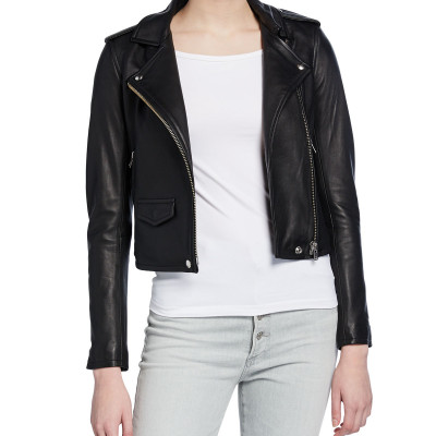 Ashville Cropped Leather Jacket