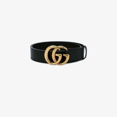 Gucci Leather belt with double G buckle