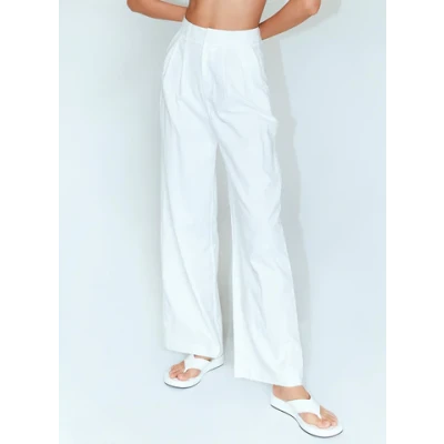 Ayla Linen Pants White