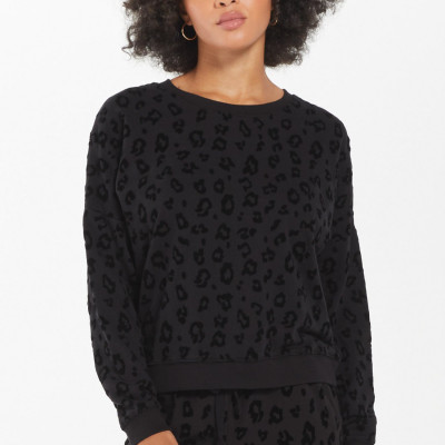 Animal Flocked Pullover