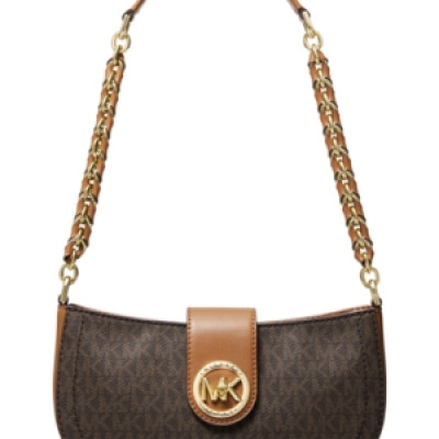 Michael Michael Kors Signature Carmen Leather Shoulder Bag