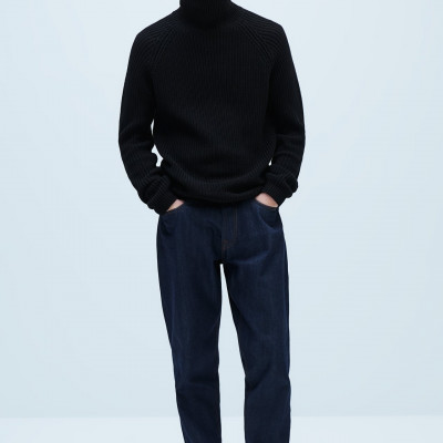Purl Knit Cowl Neck Sweater
